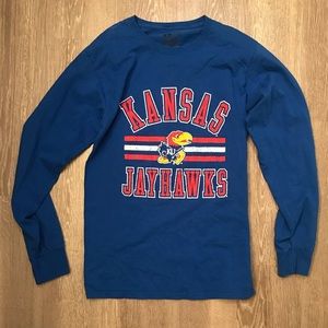 Kansas Jayhawks‎ KU Russell Athletic Long Sleeve Shirt Men's Size Small​